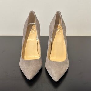 Guess Gray Suede Heels with Pointed Toe